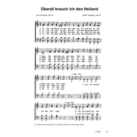 Produktbild des Artikels Überall brauch ich den Heiland (Noten - Download)