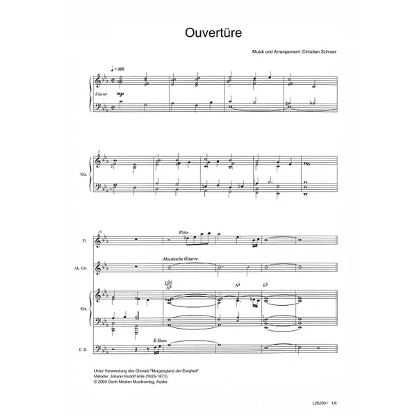 Produktbild des Artikels Ouvertüre (nach Morgenglanz der Ewigkeit) (Noten - Download)