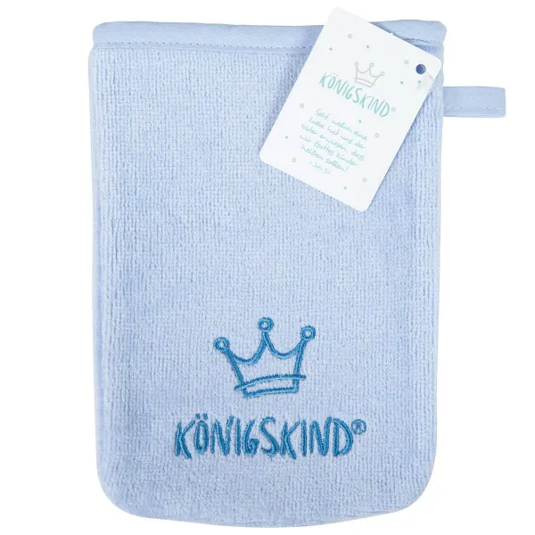 Produktbild des Artikels Waschhandschuh "Königskind" - hellblau ()