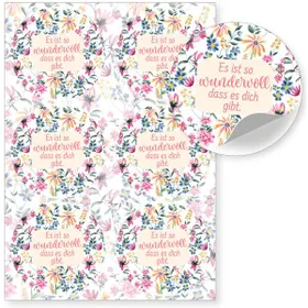 Produktbild des Artikels Aufkleber-Grußkarten: Es ist so wundervoll, 4 Stück (Schreibwaren)