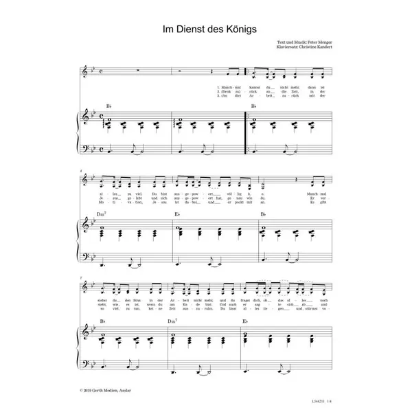 Produktbild des Artikels Im Dienst des Königs (Noten - Download)