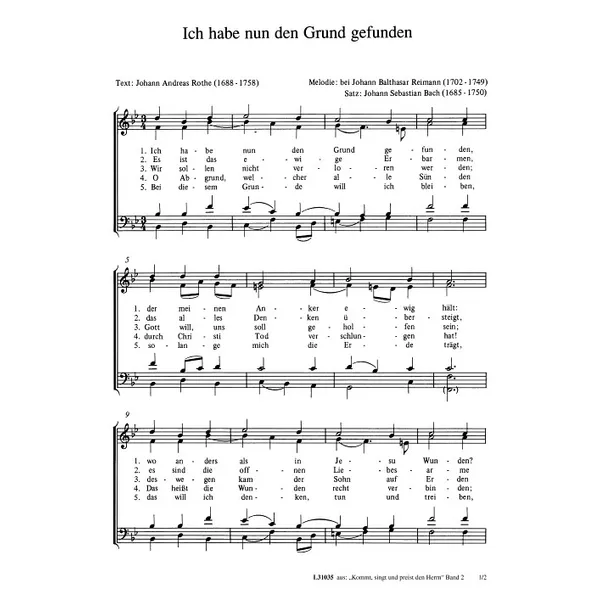 Produktbild des Artikels Ich habe nun den Grund gefunden (Noten - Download)