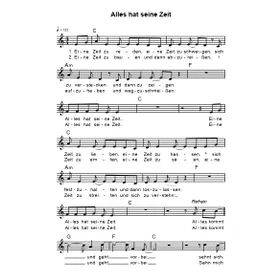 Produktbild des Artikels Alles hat seine Zeit (Noten - Download)