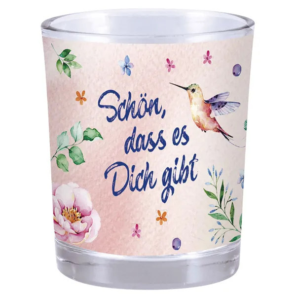 Produktbild des Artikels Windlicht "Schön, dass es dich gibt" ()