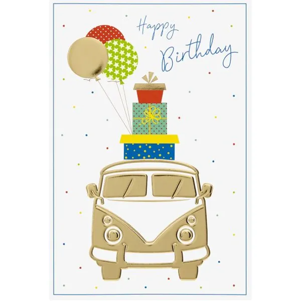 Produktbild des Artikels Faltkarte "Happy Birthday" - Auto (Schreibwaren)