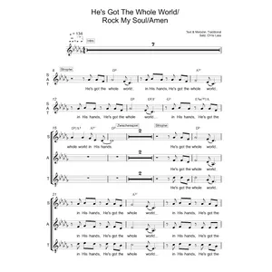 Produktbild des Artikels He's Got The Whole World / Rock My Soul / Amen (Noten - Download)
