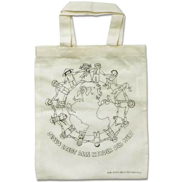 Produktbild des Artikels Baumwolltasche "Jesus liebt alle Kinder der Welt" ()