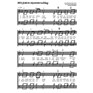 Produktbild des Artikels Mit jedem Hammerschlag (Noten - Download)