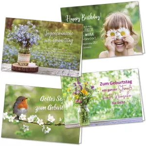 Produktbild des Artikels Faltkartenserie: Geburtstag, 4 Stück (Schreibwaren)