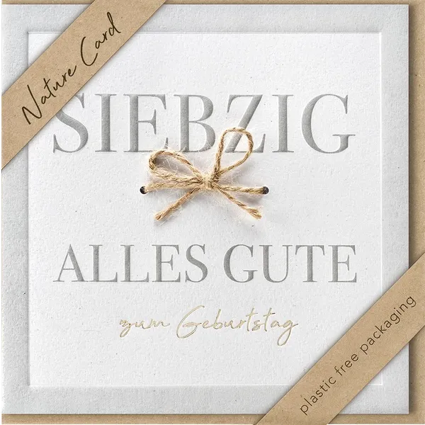 Produktbild des Artikels Faltkarte "Siebzig" - Alles Gute" (Schreibwaren)