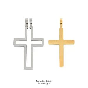 Produktbild des Artikels Anhänger Edelstahlkreuz - gold ()