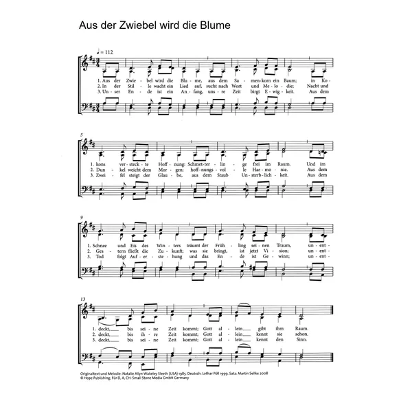 Produktbild des Artikels Aus der Zwiebel wird die Blume (Noten - Download)