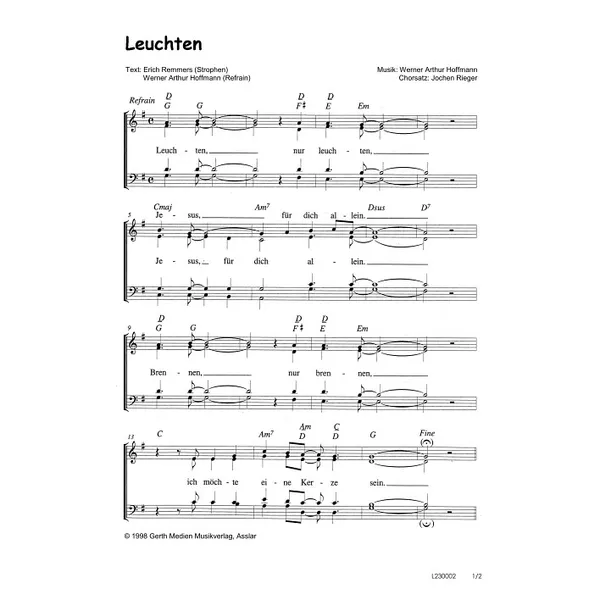 Produktbild des Artikels Leuchten (Noten - Download)