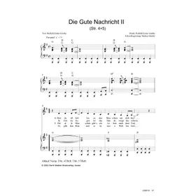 Produktbild des Artikels Die Gute Nachricht II (Str. 4+5) (Noten - Download)