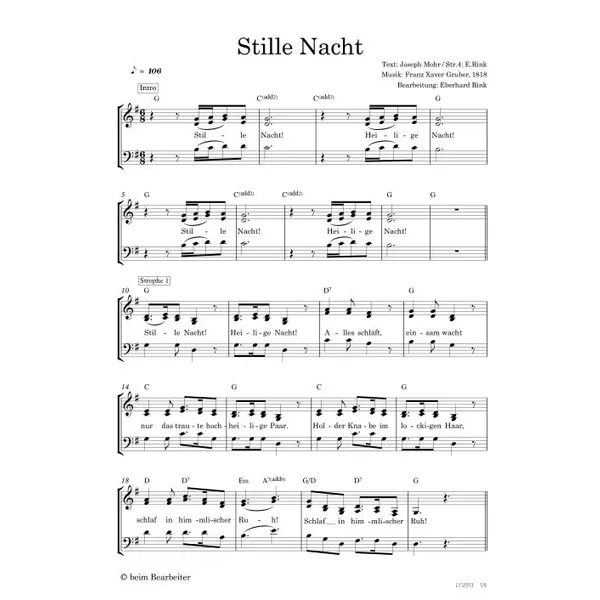 Produktbild des Artikels Stille Nacht, heilige Nacht (Noten - Download)