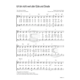 Produktbild des Artikels Ich bin nicht wert aller Güte und Gnade (Noten - Download)