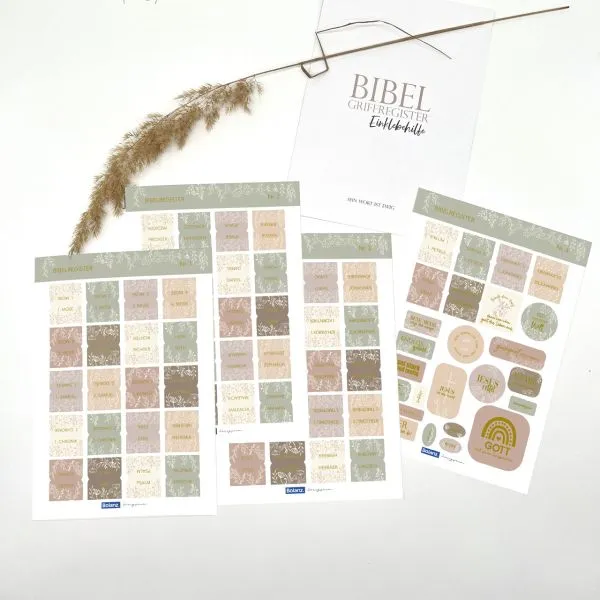 Produktbild des Artikels Bibel-Griffregister Floral mit Goldveredelung ()