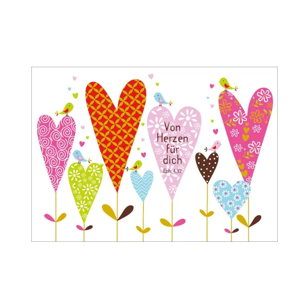 Produktbild des Artikels Postkarte "Von Herzen für dich" (Schreibwaren)