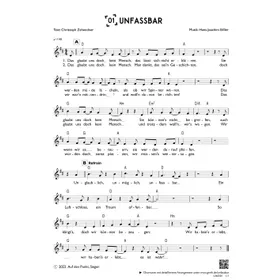 Produktbild des Artikels Unfassbar (einstimmig) (Noten - Download)
