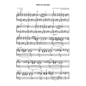Produktbild des Artikels Wenn du sprichst (Noten - Download)
