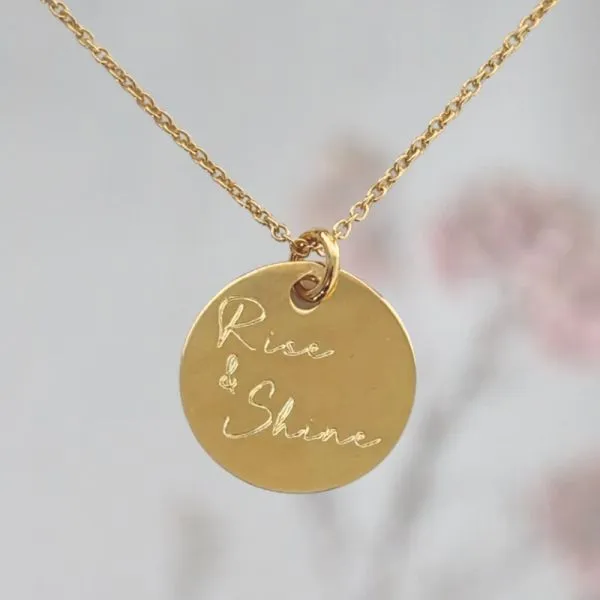 Produktbild des Artikels Kette mit Anhänger "rise & shine" vergoldet ()