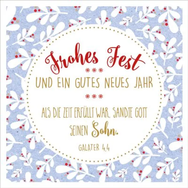Produktbild des Artikels Faltkarte "Frohes Fest und ein gutes neues Jahr" (Schreibwaren)