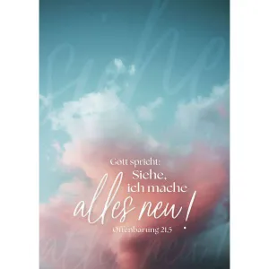 Produktbild des Artikels Jahreslosung 2026 - Postkarten, 4 Stk Wolken (Schreibwaren)