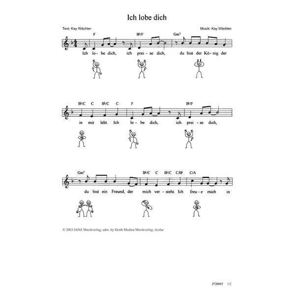Produktbild des Artikels Ich lobe dich (Noten - Download)