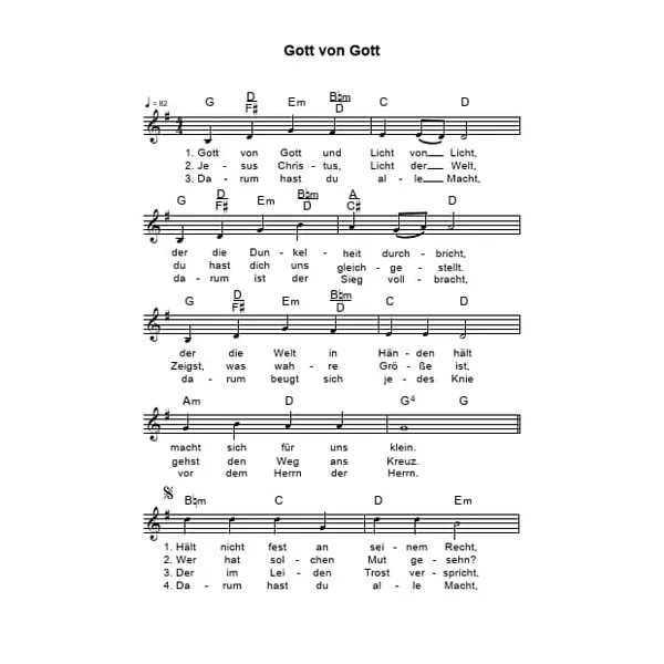 Produktbild des Artikels Gott von Gott (Noten - Download)