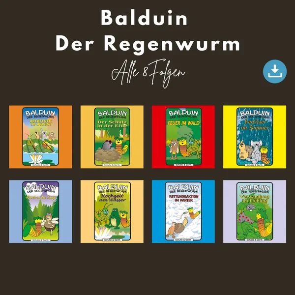 Produktbild des Artikels Balduin der Regenwurm - alle 8 Folgen (MP3-Hörspiel - Download)