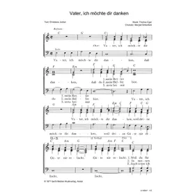 Produktbild des Artikels Vater, ich möchte dir danken (Noten - Download)