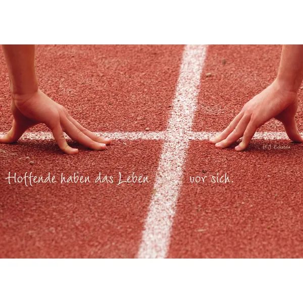 Produktbild des Artikels Postkarte "Hoffende haben das Leben vor sich" - 5 Stück (Schreibwaren)