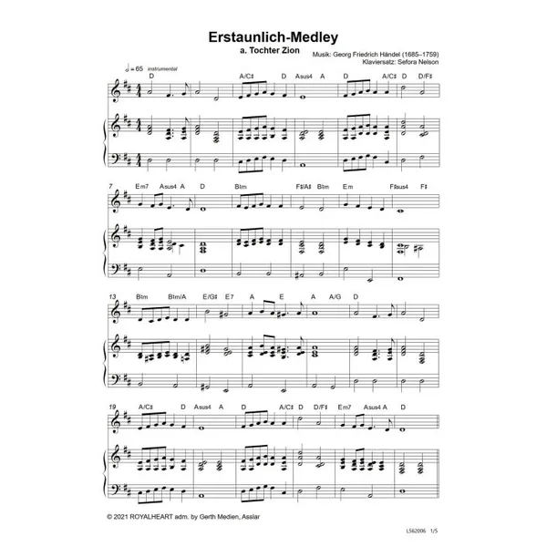 Produktbild des Artikels Erstaunlich-Medley (Noten - Download)