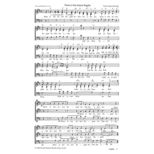 Produktbild des Artikels Denn er hat seinen Engeln (Noten - Download)