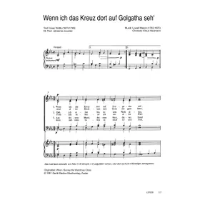 Produktbild des Artikels Wenn ich das Kreuz dort auf Golgatha seh (Noten - Download)