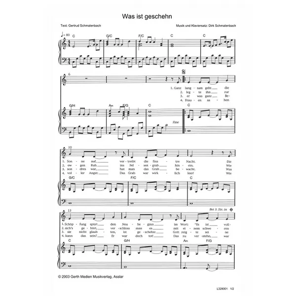 Produktbild des Artikels Was ist geschehn (Noten - Download)