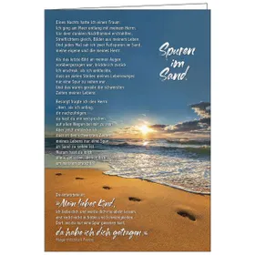 Produktbild des Artikels Faltkarte: Spuren im Sand - Neutral (Schreibwaren)