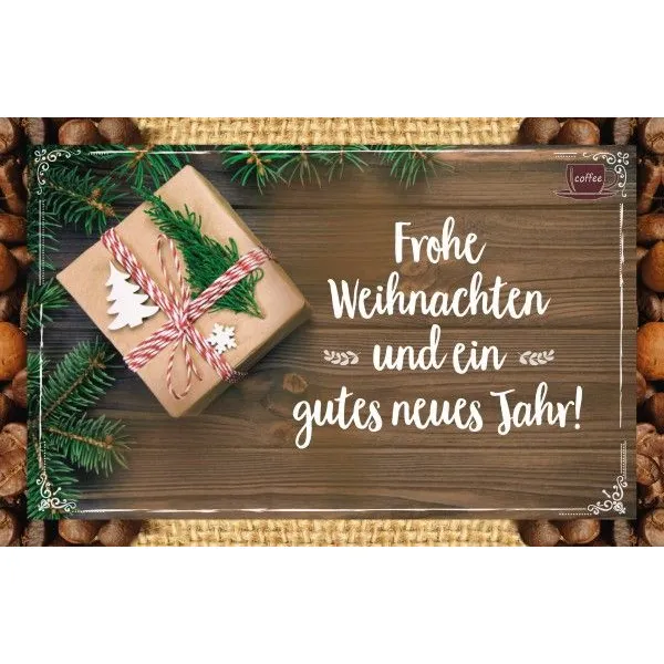 Produktbild des Artikels Kaffeekarte - Frohe Weihnachten (Lebensmittel)