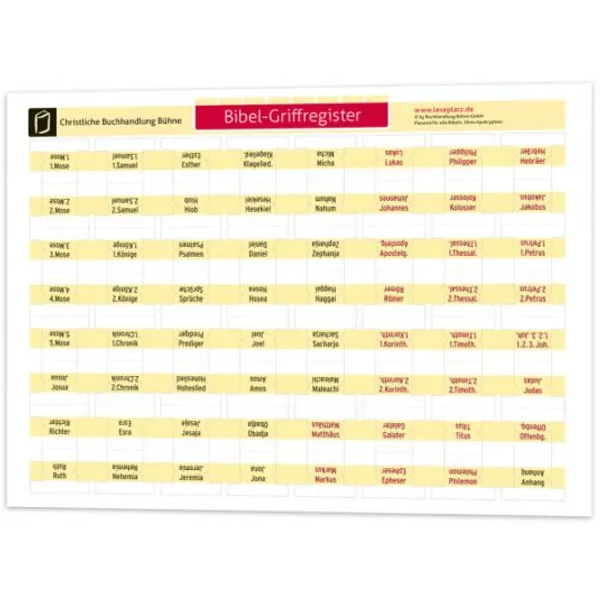 Produktbild des Artikels Bibel-Griffregister für alle Ausgaben ohne Apokryphen ()