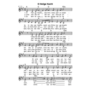 Produktbild des Artikels O Heilge Nacht (Noten - Download)