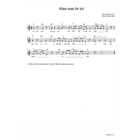Produktbild des Artikels Alles was ihr tut (Noten - Download)