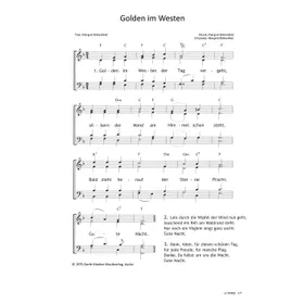 Produktbild des Artikels Golden im Westen der Tag vergeht (Noten - Download)
