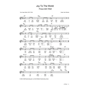 Produktbild des Artikels Joy To The World / Freue dich, Welt (Noten - Download)