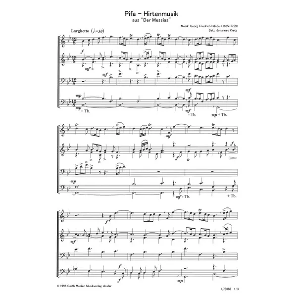 Produktbild des Artikels Pifa - Hirtenmusik (Noten - Download)