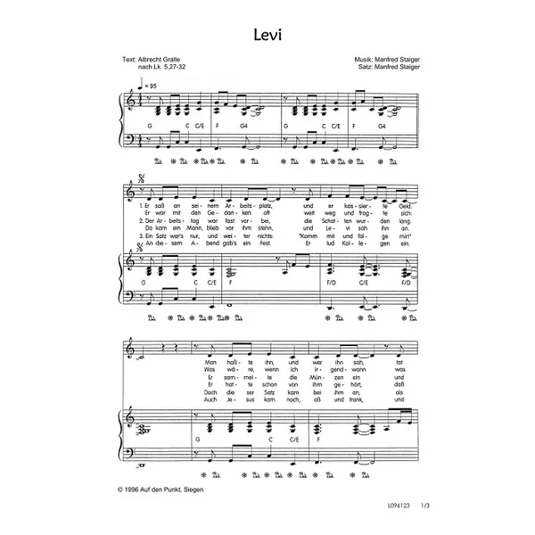 Produktbild des Artikels Levi (Noten - Download)