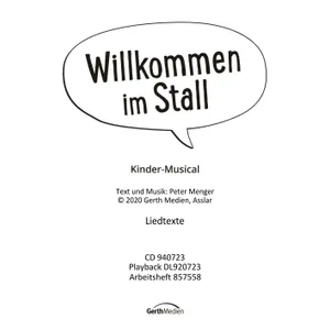 Produktbild des Artikels Willkommen im Stall (Liedtexte) (Noten - Download)