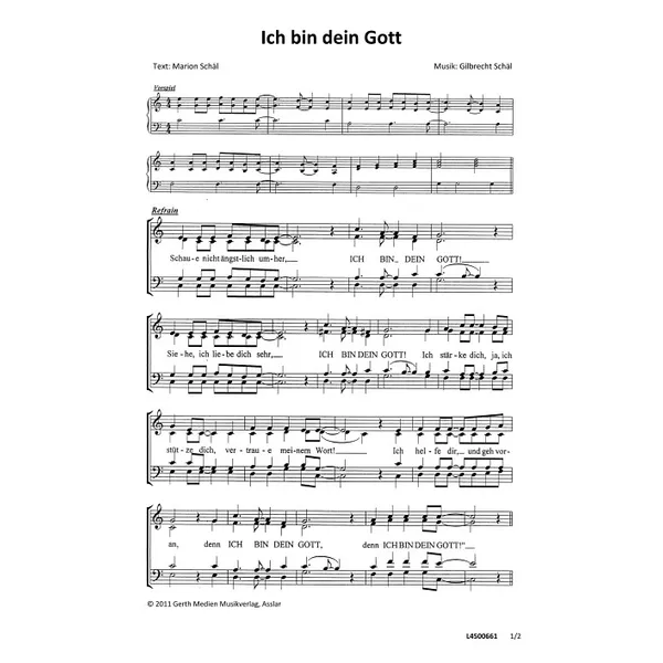 Produktbild des Artikels Ich bin dein Gott (Noten - Download)