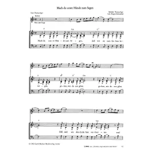 Produktbild des Artikels Mach du unsre Hände zum Segen (Noten - Download)
