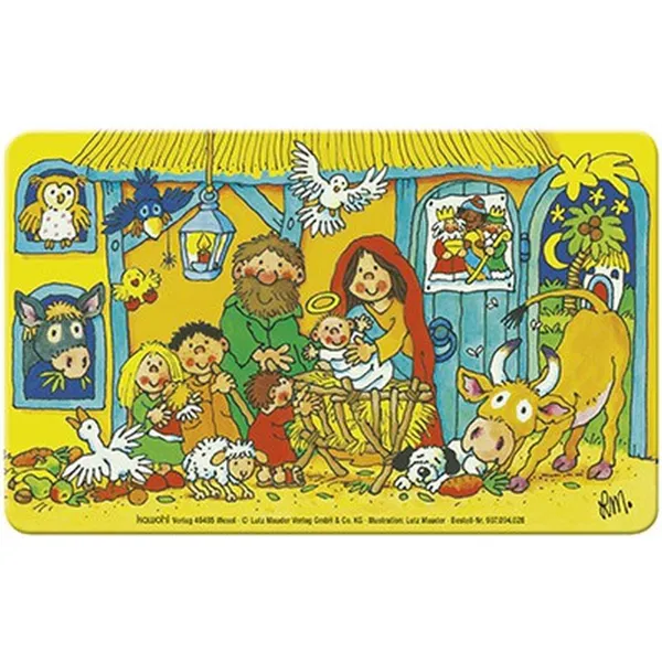 Produktbild des Artikels Frühstücksbrettchen Bambus "Weihnachtskrippe" ()