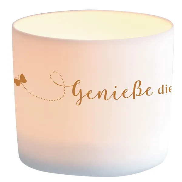 Produktbild des Artikels Windlicht LichterZeit "Genieße die kleinen Dinge des Lebens" ()